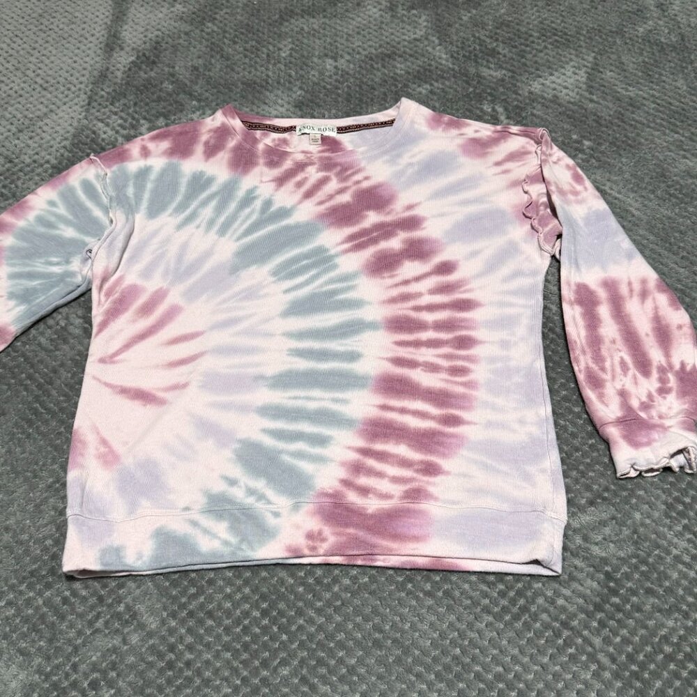 Knox Rose Women's Tie Dye Knit Sweatshirt - Size L